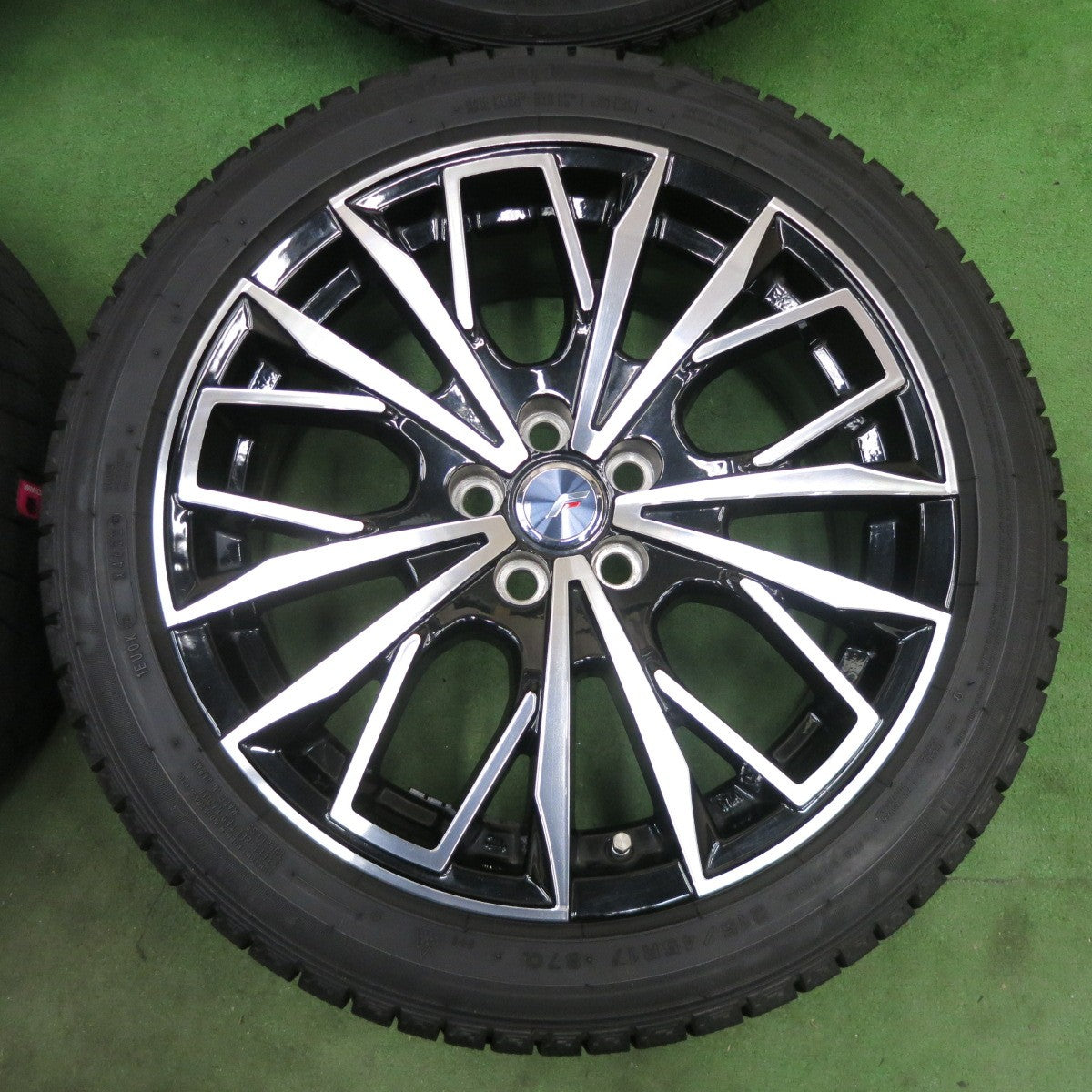 バリ溝！22年！キレイ！9分★プリウス 等 Lehrmeister L-F FIRST 215/45R17 スタッドレス ダンロップ ウインターマックス 03 レアマイスター 17インチ PCD100/5H★6011602ナス