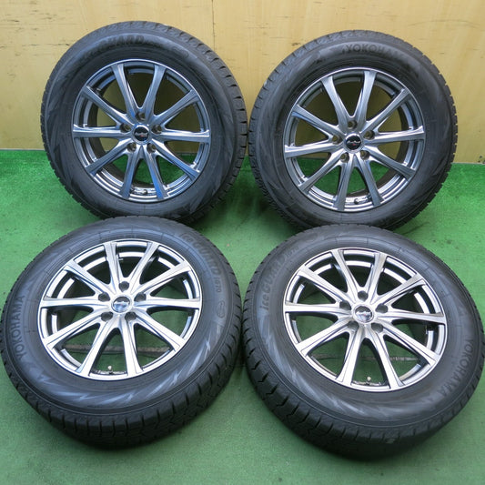バリ溝！21年！キレイ！9.5分以上★スタッドレス 225/60R17 ヨコハマ アイスガード iG70 EuroSpeed MANARAY SPORT ユーロスピード マナレイ 17インチ PCD114.3/5H★5082401HAス