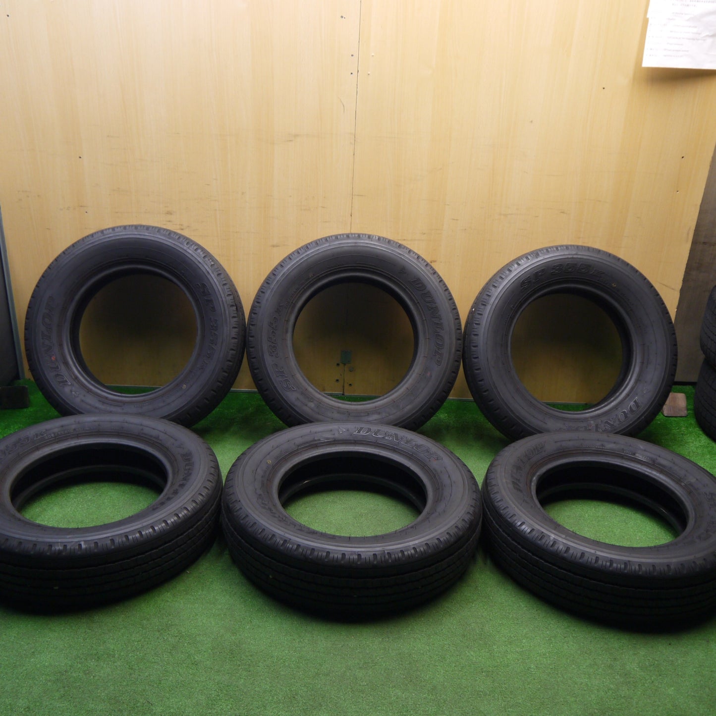 バリ溝！8.5分！6本★トラック タイヤ 205/75R16 113/111L ダンロップ SP355K 16インチ★5120901Hノタ