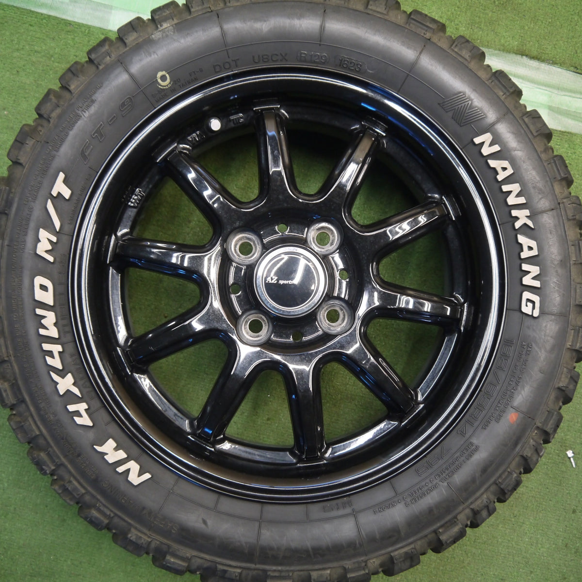 バリ溝！23年！9.5分◎165/65R14 ナンカン NK 4×4WD M/T FT-9 AZ Sports AZスポーツ 14インチ 軽サイズ PCD100/4H◎6100201Hノ