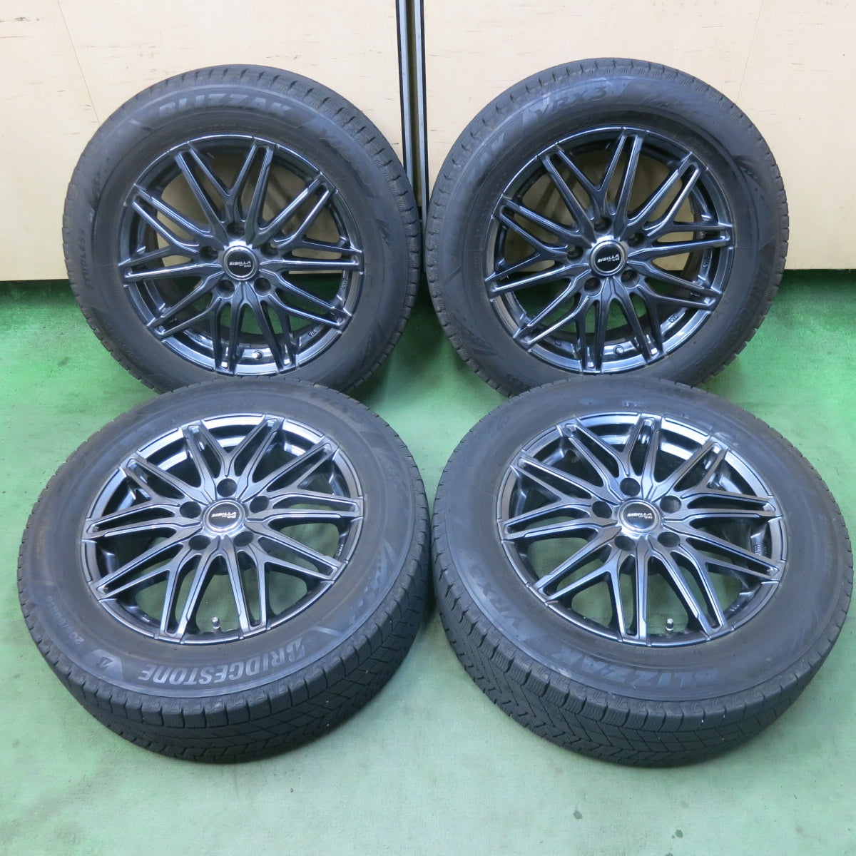 バリ溝！23年！キレイ！9分★スタッドレス 205/60R16 ブリヂストン ブリザック VRX3 SIBILLA NEXT W45 シビラ ネクスト 16インチ PCD114.3/5H★6033001SKス