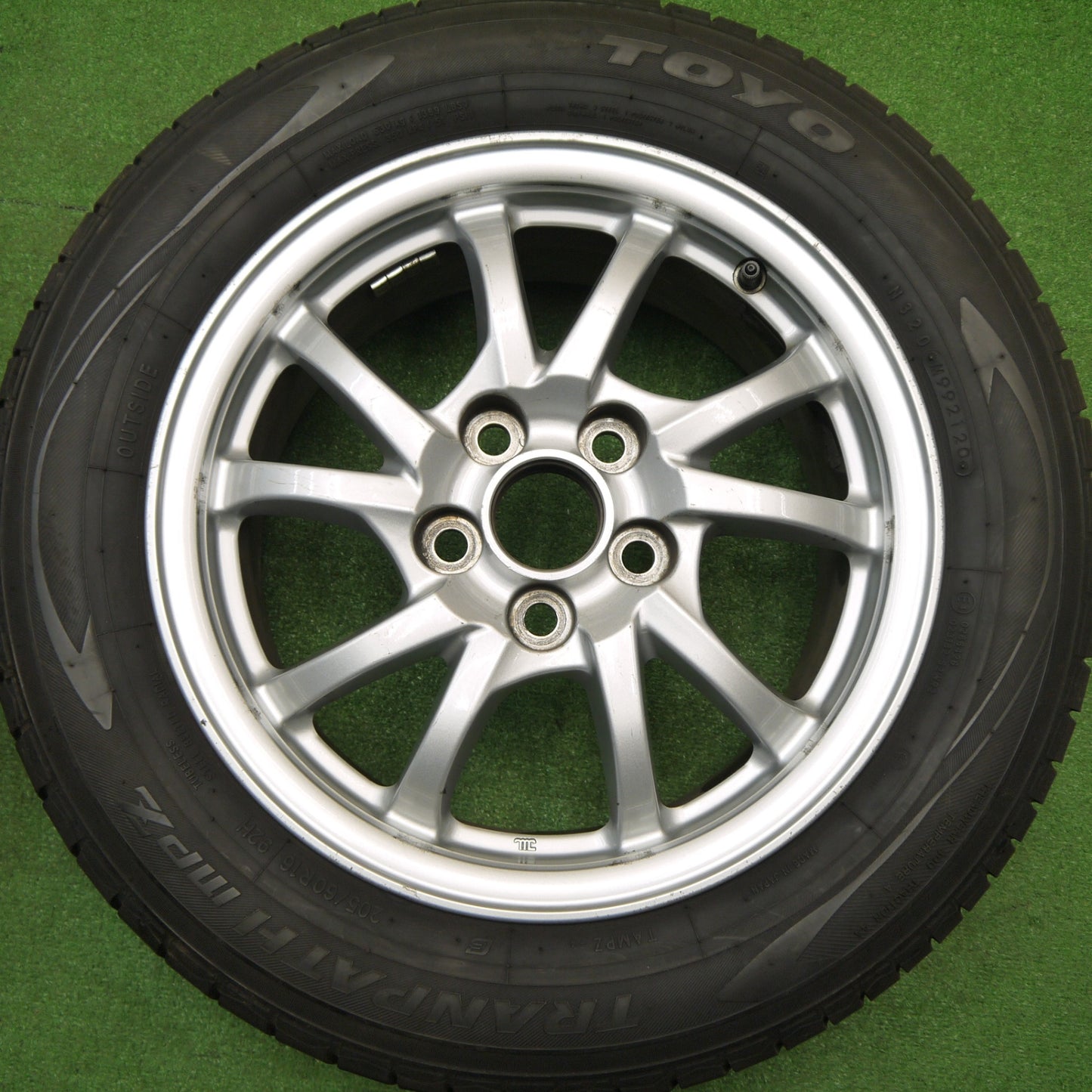 バリ溝！9.5分★トヨタ プリウス α 純正 205/60R16 ブリヂストン ネクストリー エコピア トーヨー トランパス MPZ 16インチ PCD114.3/5H★5110505Hノ