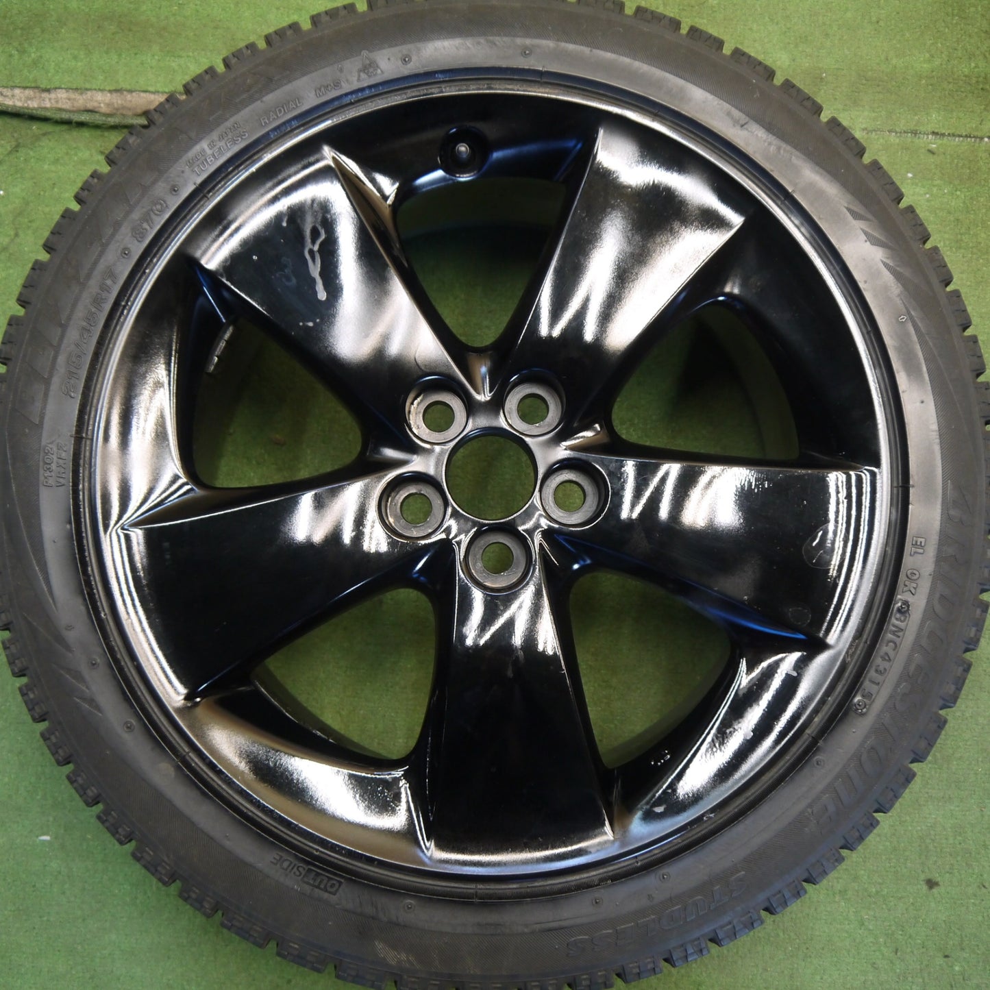 バリ溝！8.5分★トヨタ 30系 プリウス S ツーリング 純正 215/45R17 スタッドレス ブリヂストン ブリザック VRX2 17インチ PCD100/5H★6052502Hス