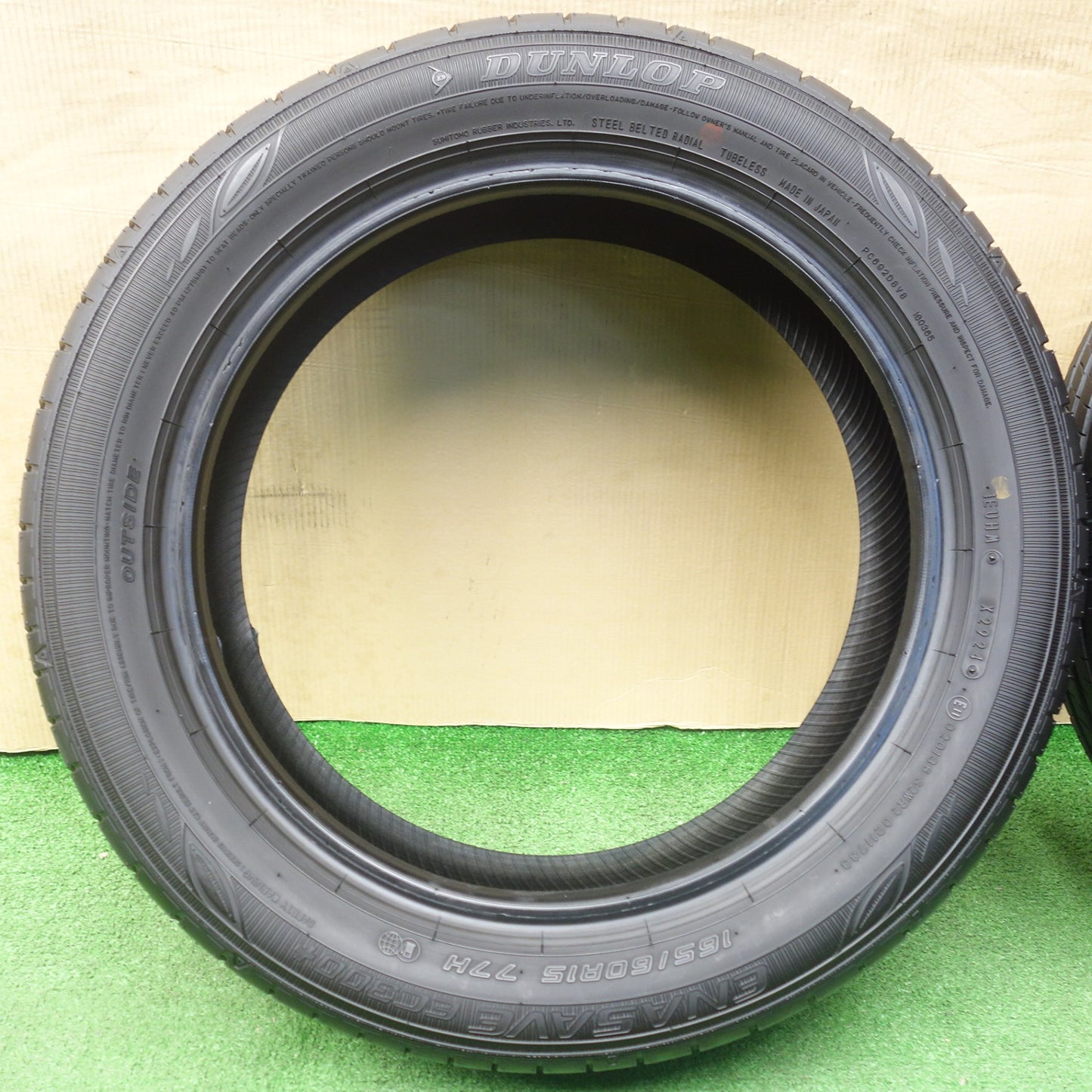 バリ溝！24年！9分★165/60R15 ダンロップ エナセーブ EC300+ タイヤ 15インチ ハスラー フレア クロスオーバー デリカ ミニ D:2 等★6021803KTノタ