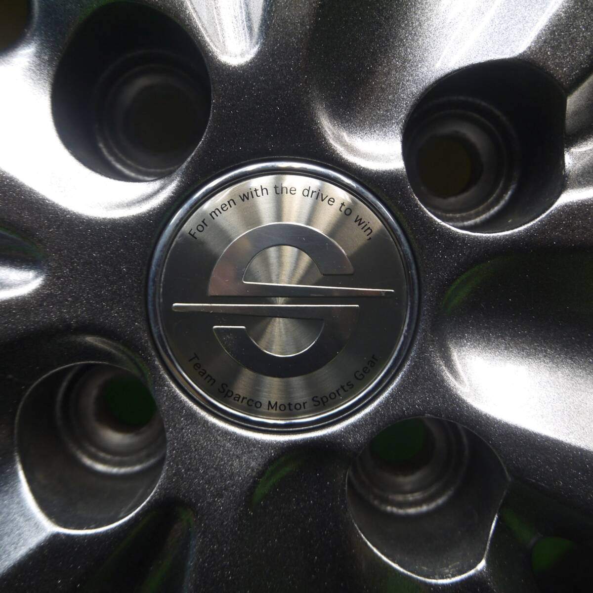 バリ溝！キレイ！9.5分★スタッドレス 165/70R14 ダンロップ ウインターマックス WM02 Team Sparco チームスパルコ 14インチ PCD100/4H★4112604Hス