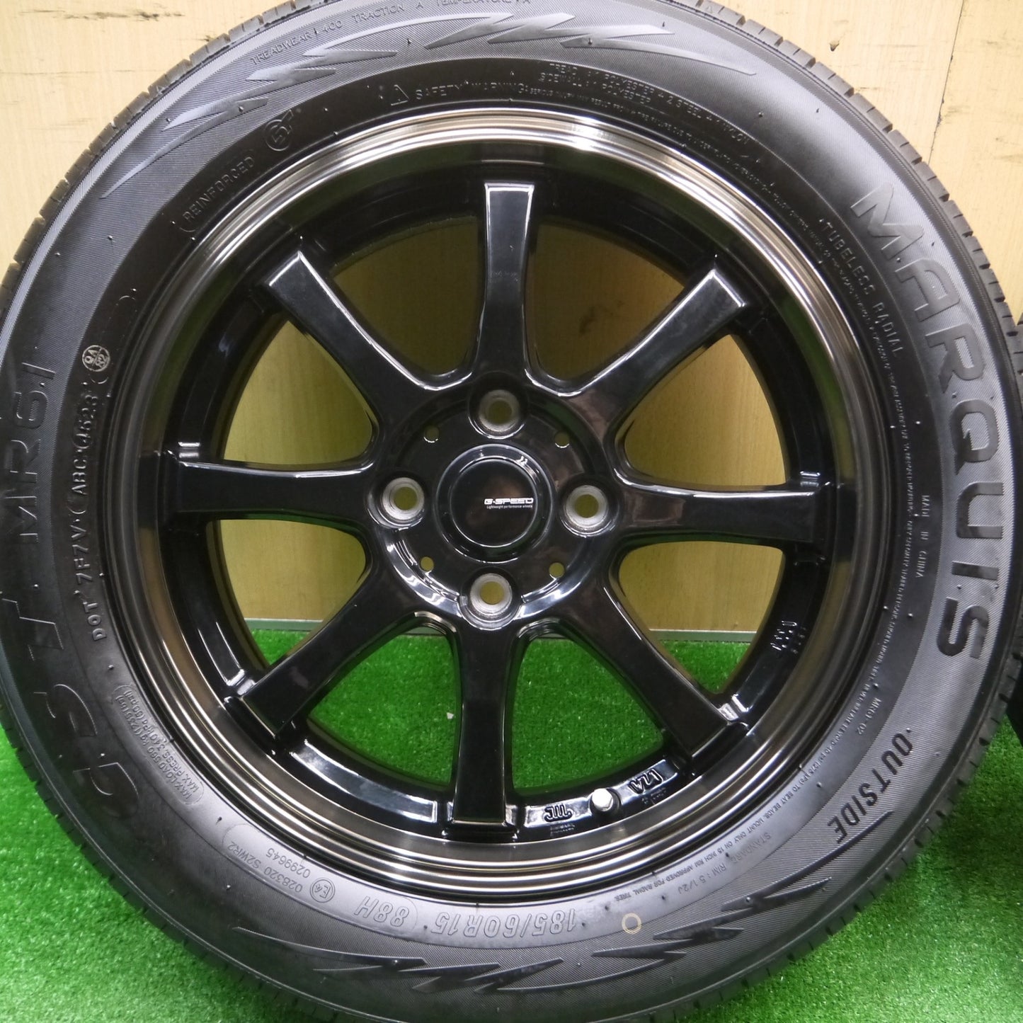 [送料無料] バリ溝！23年！キレイ！9.5分★G-SPEED 185/60R15 マーキス CST MR61 Gスピード 15インチ PCD100/4H★4102303Hノ