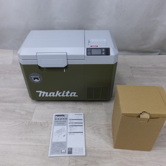 [送料無料] 美品◆マキタ 充電式 保冷温庫 容量 7L 40V Max CW003G ACアダプタ シガーソケット用コード 付き オリーブ◆