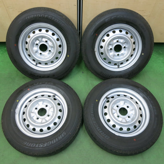 [送料無料] バリ溝！24年！キレイ！ほぼ10分★165/80R14 91/90N 97/95N ブリヂストン エコピア R680 スチール 14インチ PCD114.3/4H★4122713SYノ