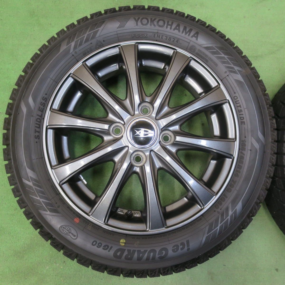 バリ溝！24年！9.5分★スタッドレス 165/65R14 ヨコハマ アイスガード iG60 Exsteer エクスター 14インチ ソリオ ハスラー 等 PCD100/4H★5102008イス