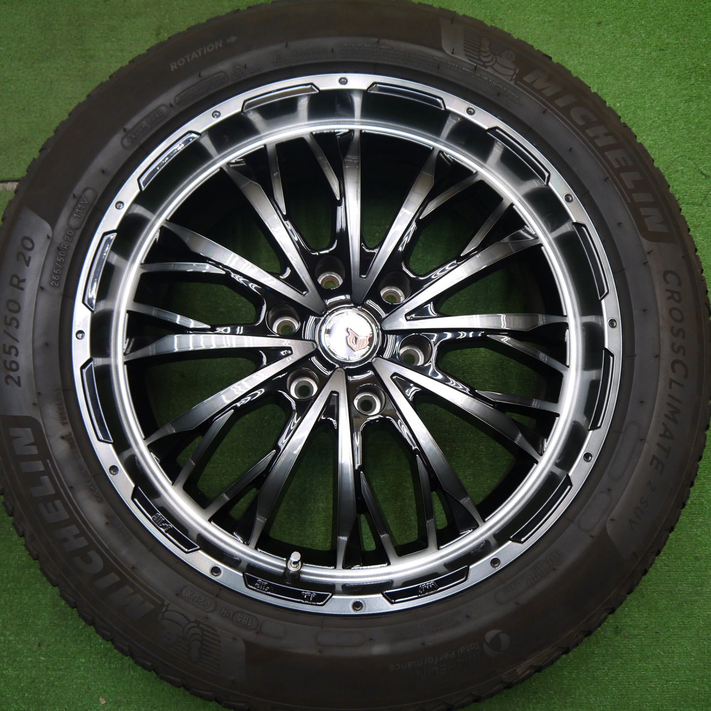 [送料無料] バリ溝！23年！キレイ！9分★LEHRMEISTER LMG VASTIA 265/50R20 ミシュラン CROSSCLIMATE2 SUV レアマイスター ヴァスティア 20インチ PCD139.7/6H★5031711Hノ