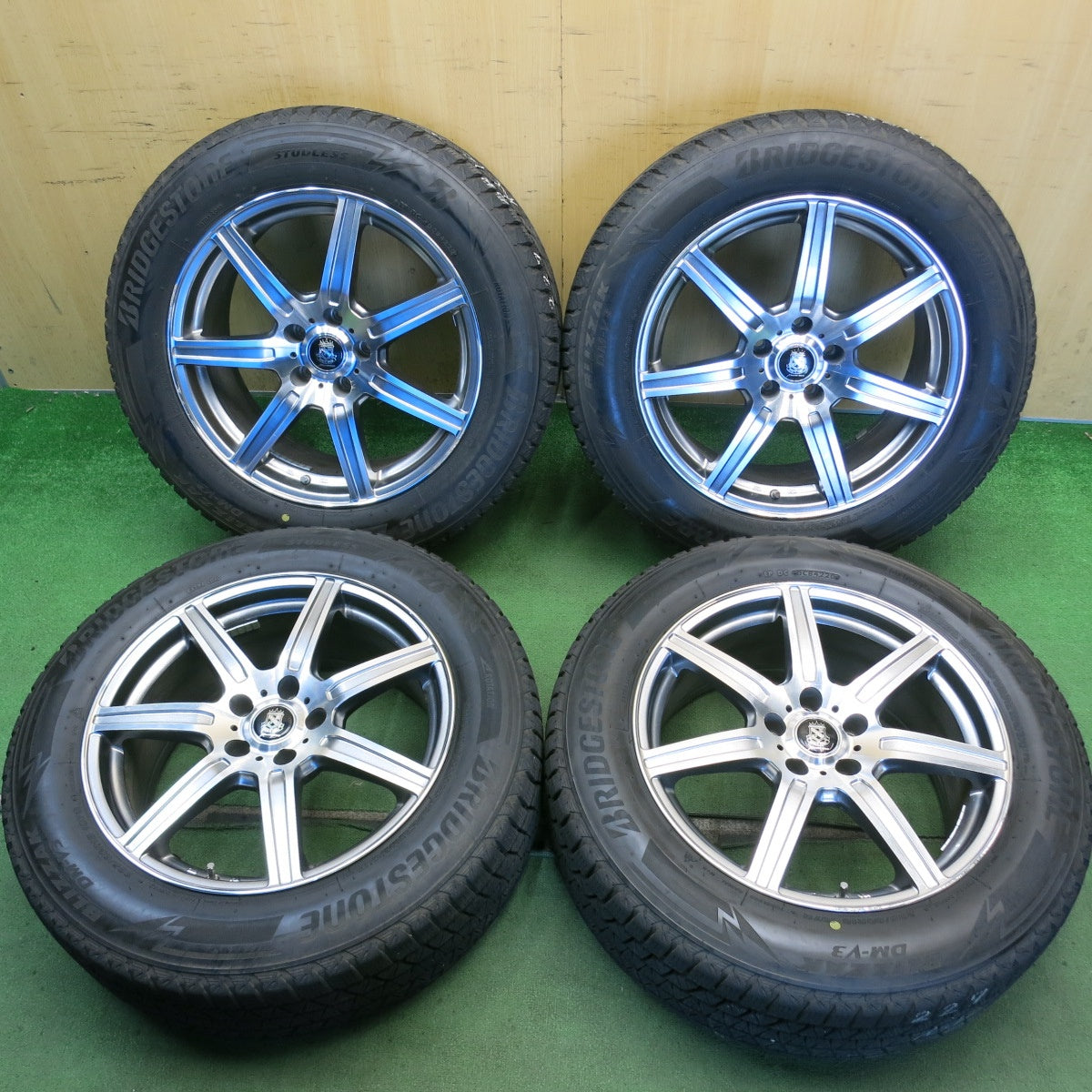 4本価格◎スタッドレス 235/60R18 ブリヂストン ブリザック DM-V3 MANARAY SPORT マナレイ スポーツ 18インチ PCD114.3/5H◎6081407HAス