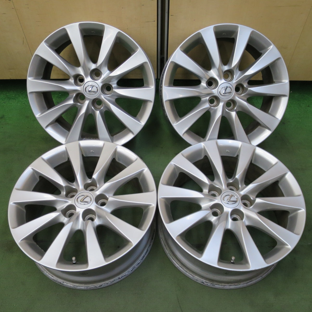 4本価格◎レクサス LS 460 純正 ホイール 18インチ 18×7.5J PCD120/5H◎6081002NGホ