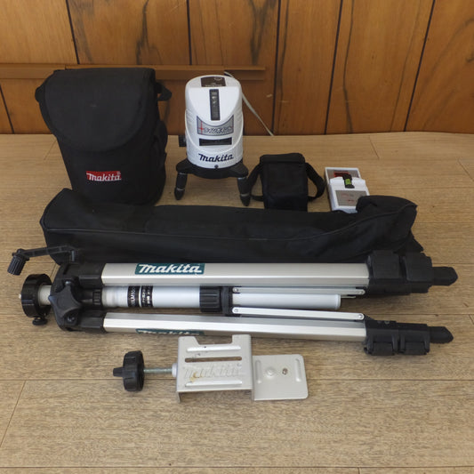 [送料無料] ★マキタ makita 屋内・屋外兼用墨出し器 SK14P　受光器 LD-9　エレベータ三脚 TK00LM1001　セット★