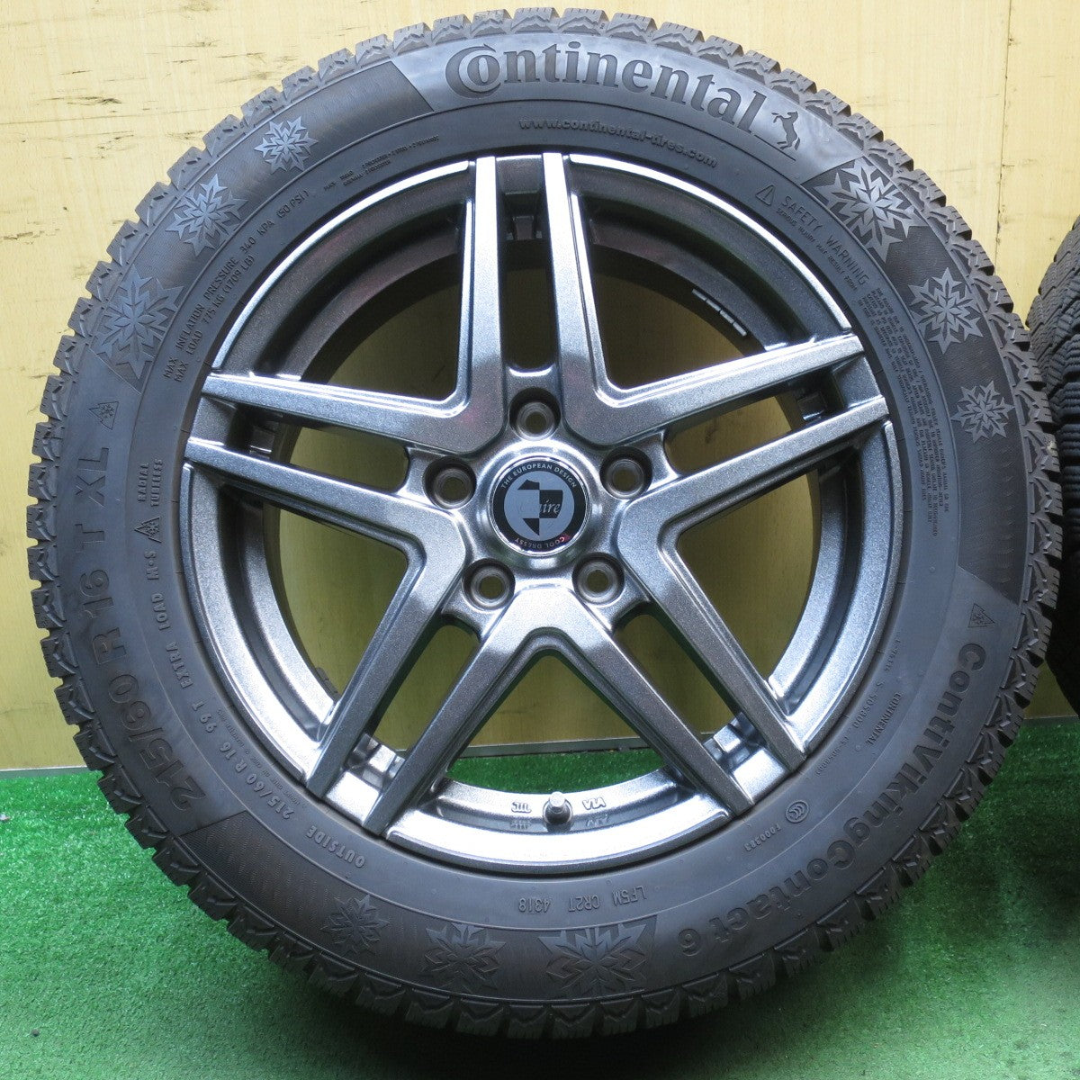 バリ溝！キレイ！9.5分★スタッドレス 215/60R16 コンチネンタル コンチバイキング コンタクト6 Claire クレール 16インチ PCD114.3/5H★5080802NJス