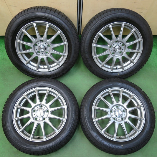 バリ溝！22年！キレイ！ほぼ10分★スタッドレス 205/55R16 グッドイヤー アイスナビ8 ravrion LUMIERE ラブリオン 16インチ PCD114.3/5H★5013104イス