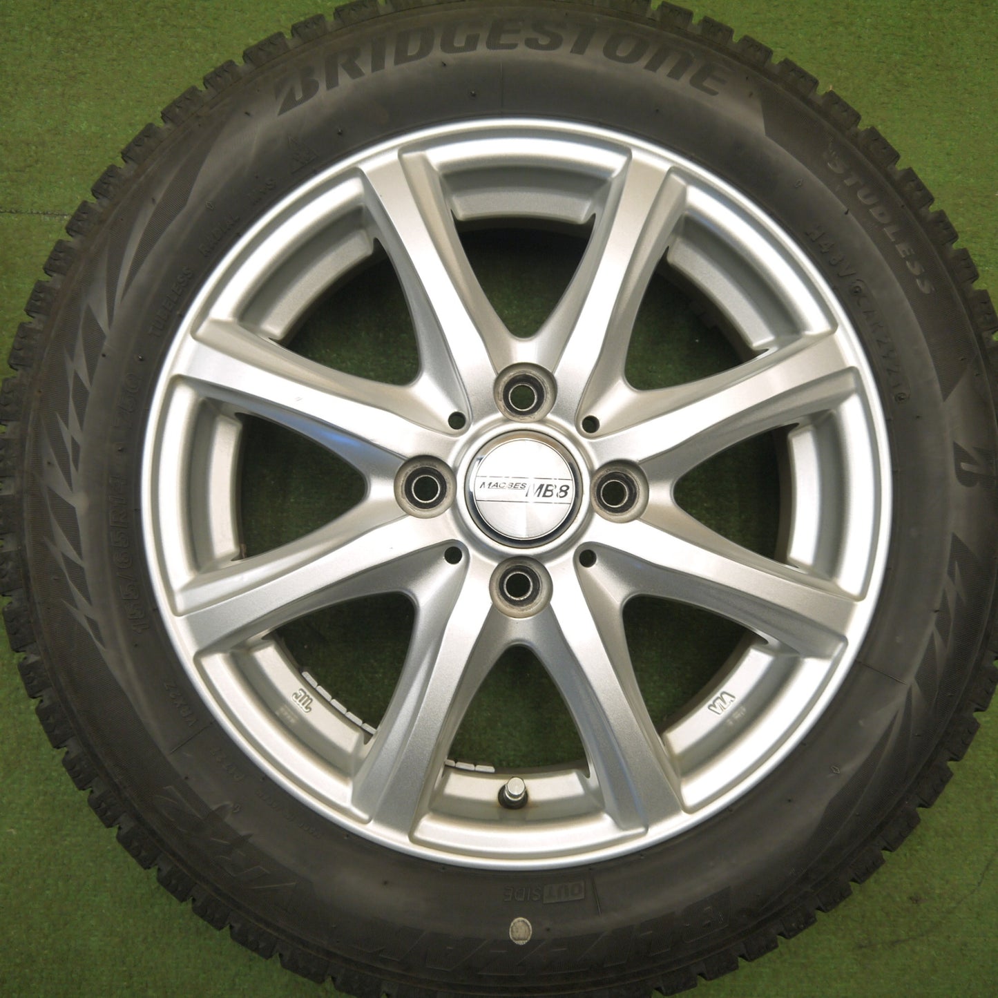 4本価格★スタッドレス 155/65R14 ブリヂストン ブリザック VRX2 MACBES MB8 マクベス 14インチ PCD100/4H★6022003Hス