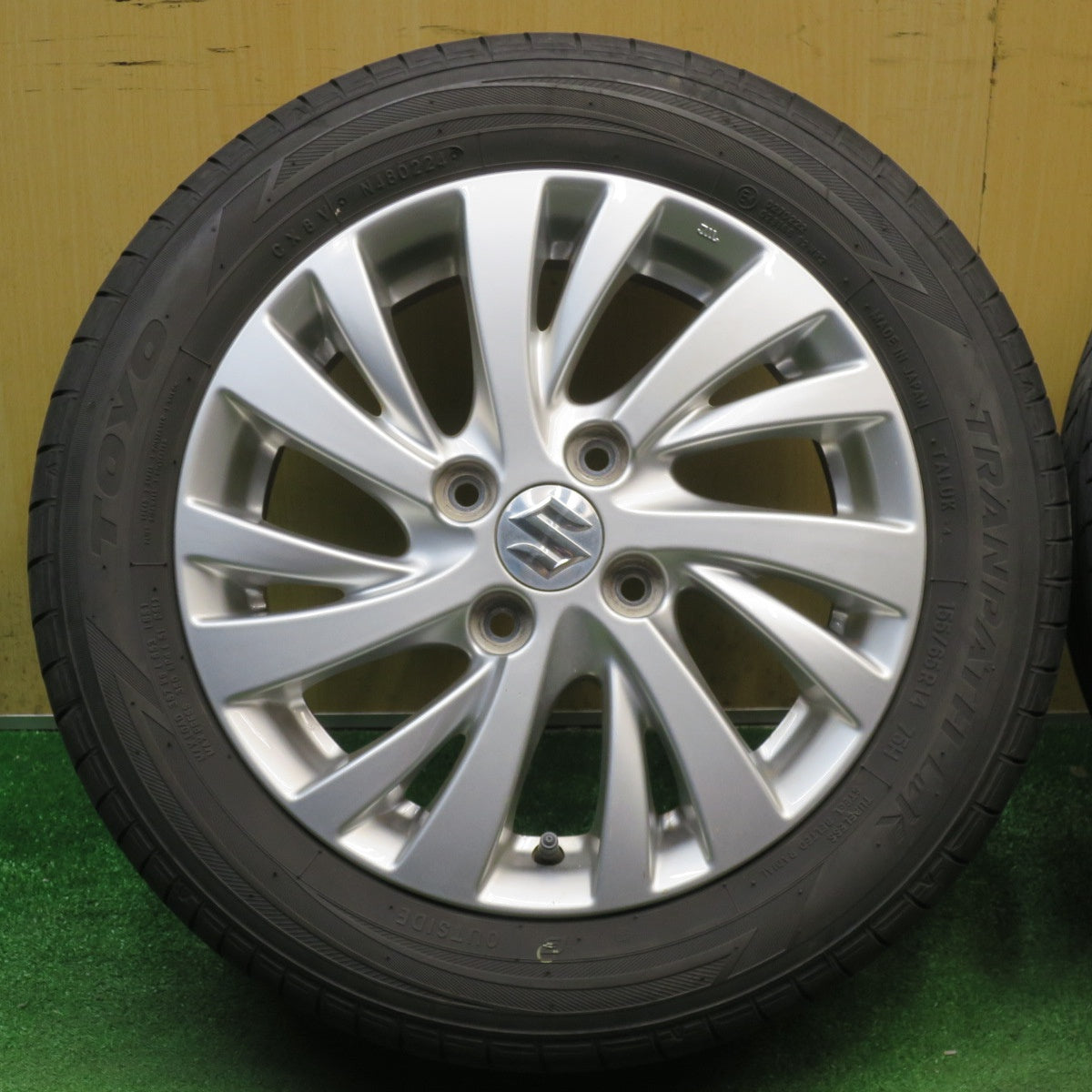 4本価格！24年★スズキ スペーシア 純正 155/65R14 トーヨー トランパス LuK 14インチ PCD100/4H★6032407NJノ
