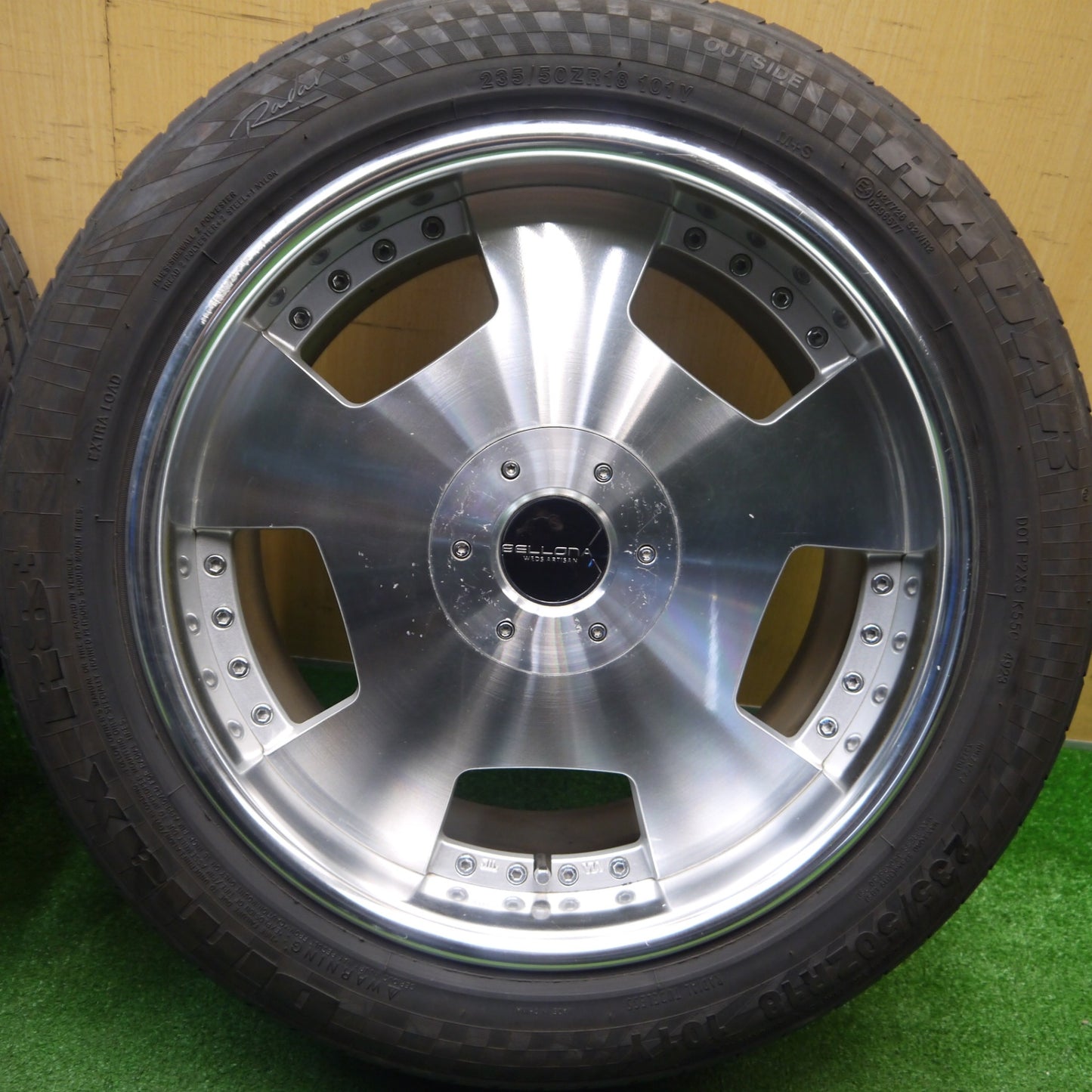 バリ溝！23年！9.5分★235/50R18 レーダー Dimax R8+ グリンランダー ENRI U08 BELLONA WEDS ARTISAN ベローナ 18インチ PCD114.3/5H★5120105Hノ