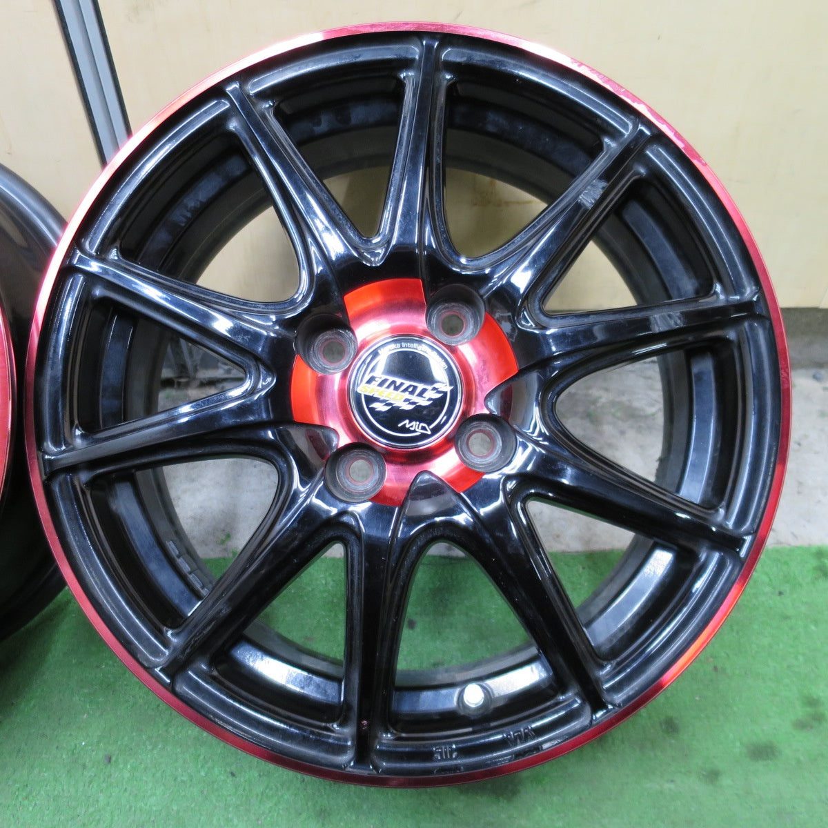 4本価格★FINAL SPEED MiD A-TECH 15インチ ホイール ファイナルスピード マルカ 15×5.5J PCD100/4H★6060904NGホ