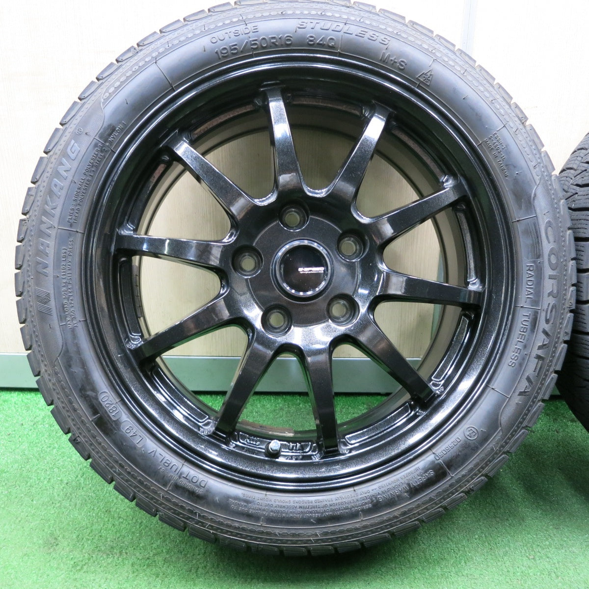 *送料無料* バリ溝！20年！9分★スタッドレス G-SPEED 195/50R16 ナンカン CORSAFA  Gスピード 16インチ PCD114.3/5H★4050304NJス