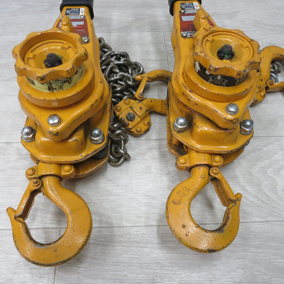 [送料無料] 2点まとめ売り◆KITO キトー レバー ブロック 0.8t 0.8トン L5形 LB008 ガッチャ 荷締め機 荷締機 チェーンブロック◆