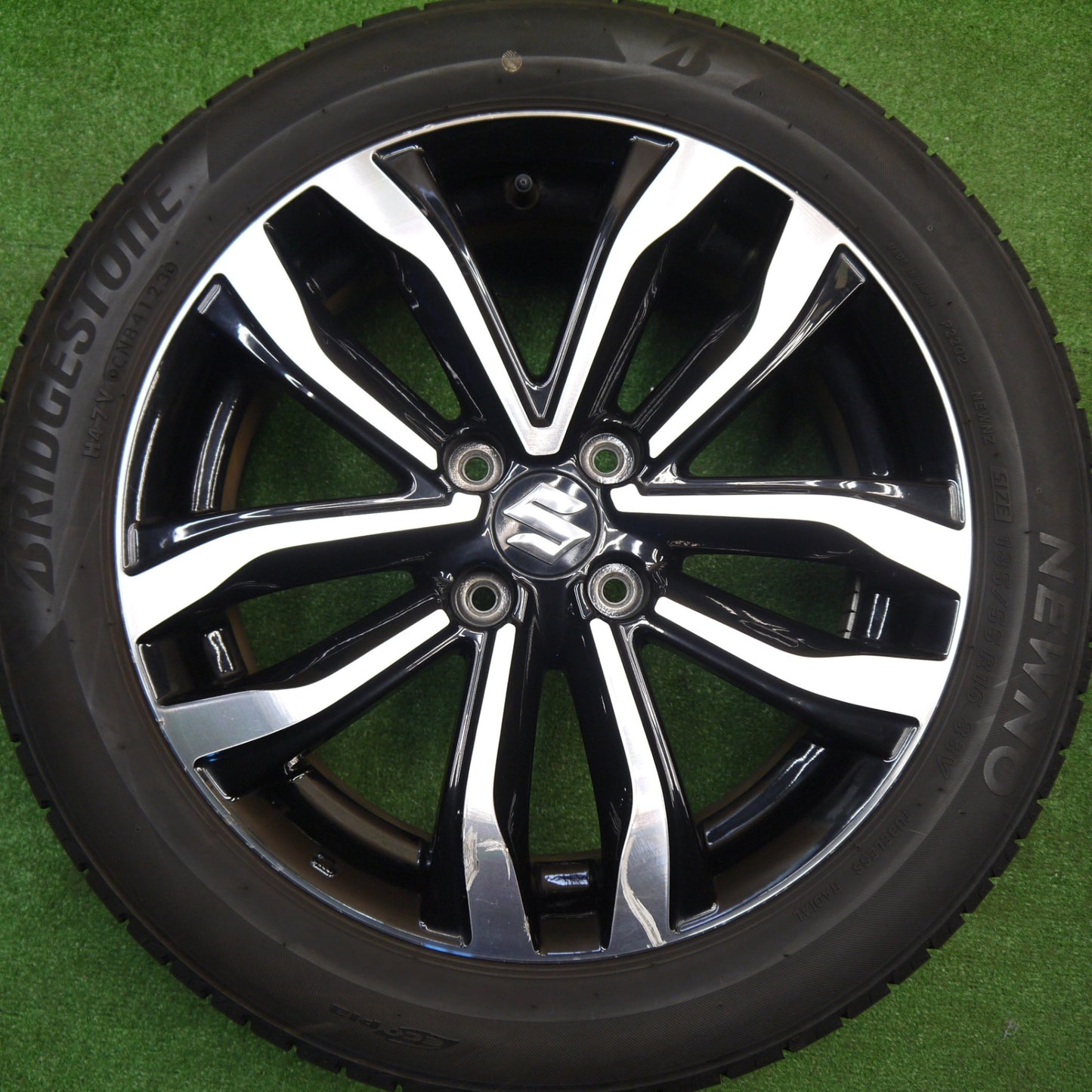 バリ溝！23年！9.5分★スズキ ZC72S スイフト 純正 185/55R16 ヨコハマ BluEarth-ES ES32 ブリヂストン NEWNO ニューノ 16インチ PCD100/4H★5110402Hノ