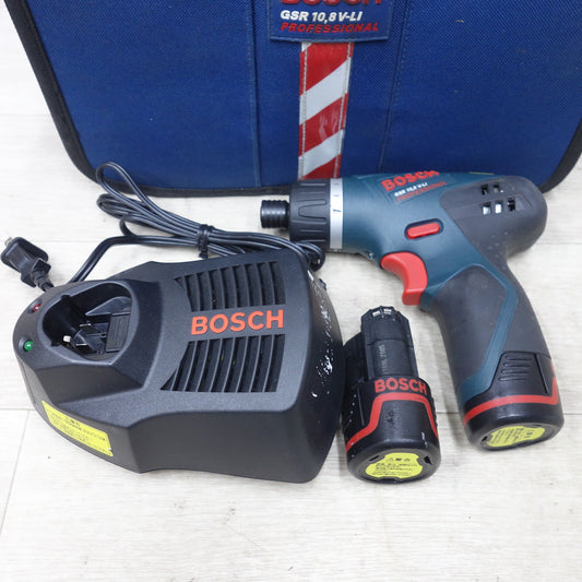 [送料無料] バッテリー2個◆BOSCH ボッシュ コードレス ドライバードリル GSR10.8 V-LI 電動 工具 ドリルドライバ GSR10,8 V-LI◆