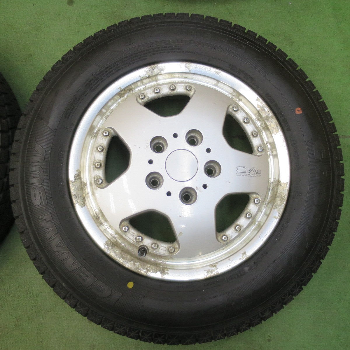 バリ溝！9.5分以上★スタッドレス 175/80R15 グッドイヤー アイスナビ SUV CV928 社外 アルミ 15インチ PCD114.3/5H★5123106イス