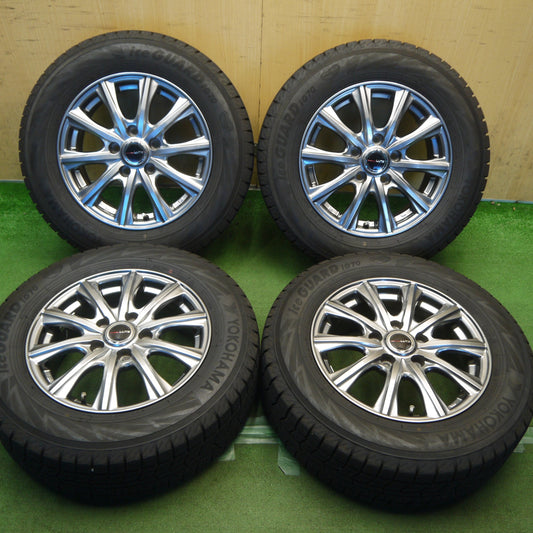 バリ溝！25年！ほぼ10分◎スタッドレス 195/65R15 ヨコハマ アイスガード iG70 LUTZ 社外 アルミ 15インチ PCD114.3/5H◎6100205Hス