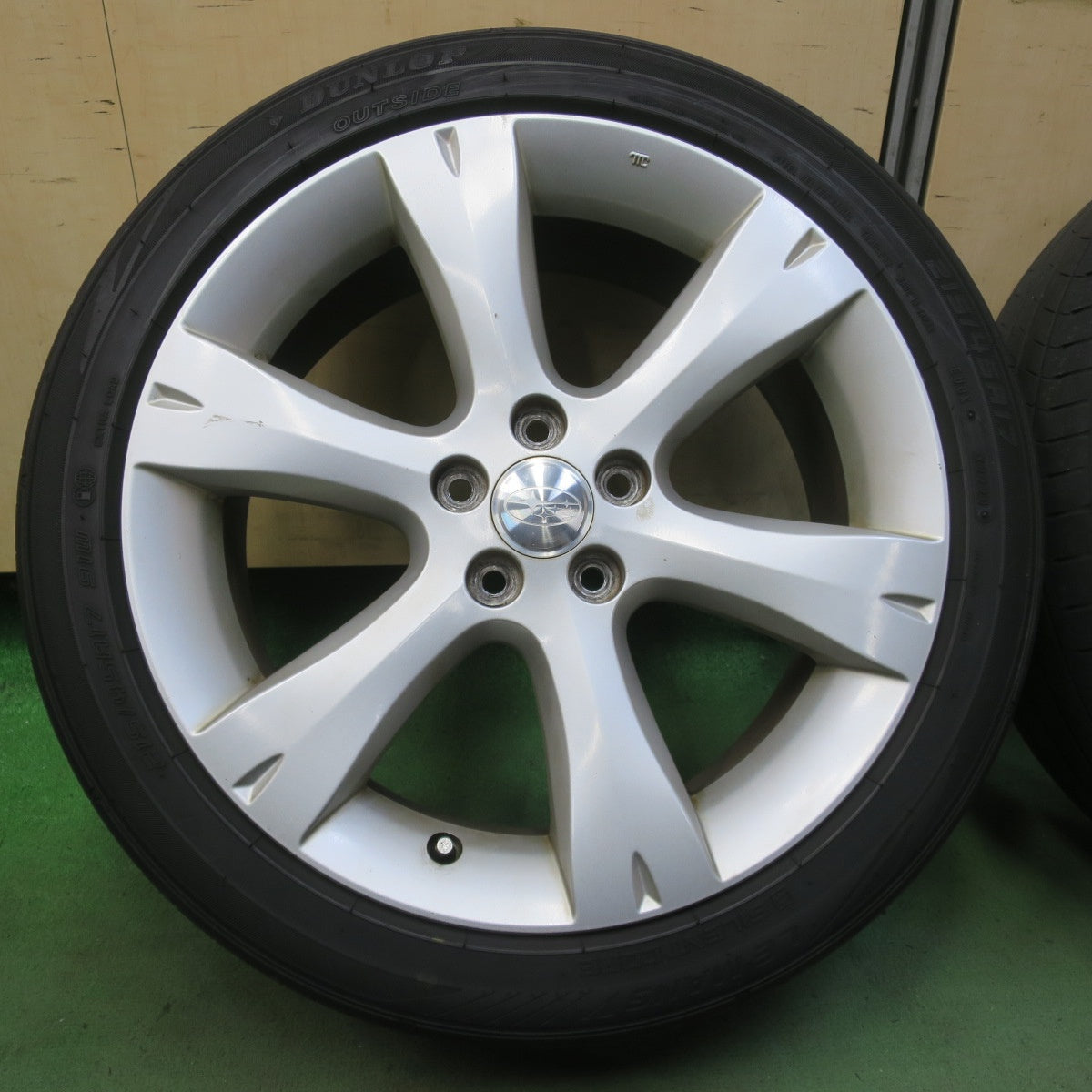 4本価格★スバル レガシィ 純正 215/45R17 ダンロップ LE MANS V ルマン5 17インチ PCD100/5H★6052908イノ