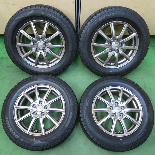 バリ溝！21年！キレイ！8.5分★プリウス 等 195/65R15 スタッドレス ダンロップ ウインターマックス WM02 SIBILLA NEXT GS-5 シビラ 15インチ PCD100/5H★5012503イス