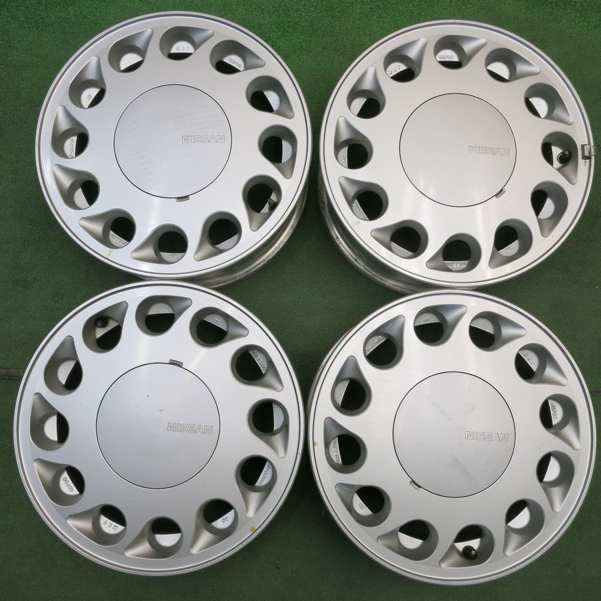 4本価格★日産 S13 シルビア 純正 ホイール 15インチ 火の玉 当時物 旧車 15×6JJ PCD114.3/4H★6042603HAホ