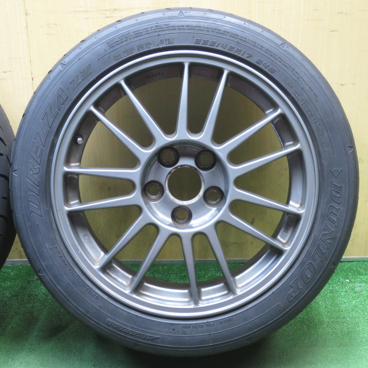4本価格！24年◎三菱 ランエボ9 純正 BBS 鍛造 235/45R17 ダンロップ DIREZZA Z3 17インチ PCD114.3/5H◎6090701NJノ