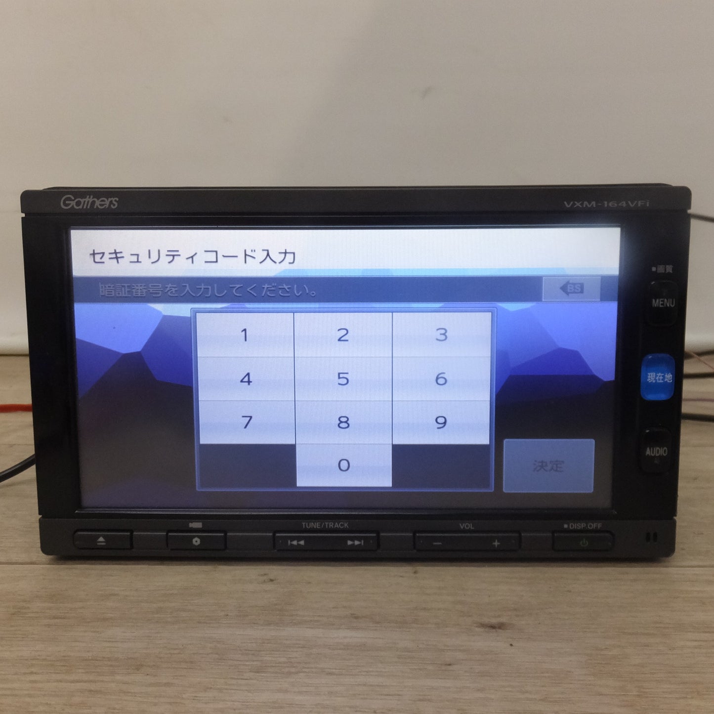 [送料無料] 現状品★ケンウッド製 ホンダ 純正 ベーシックインターナビ Gathers VXM-164VFi　セキュリティロック品(73★