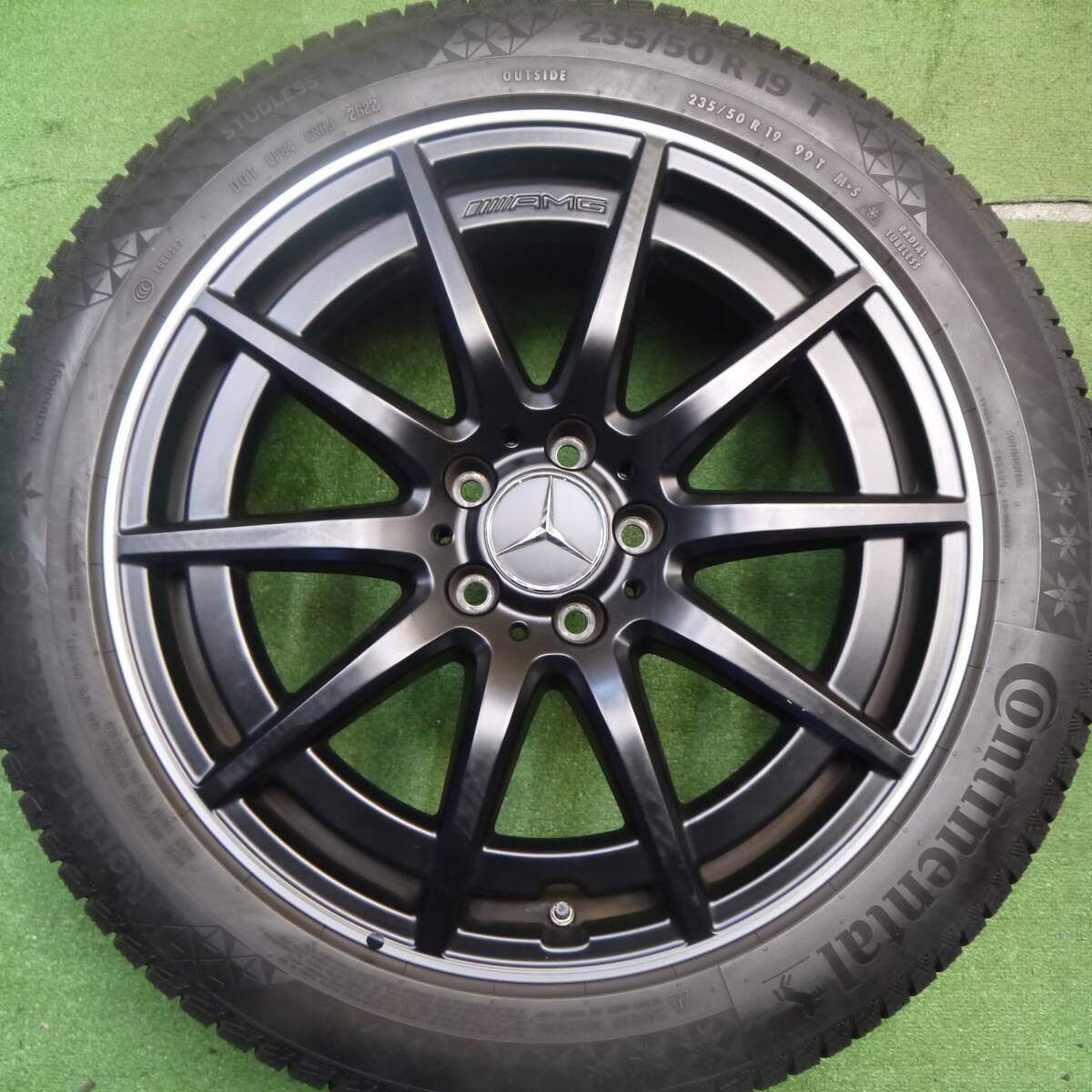 バリ溝！22年！キレイ！9.5分以上★ベンツ GLBクラス X247 純正 AMG 235/50R19 スタッドレス コンチネンタル ノースコンタクト NC6 19インチ PCD112/5H★5032504Hス