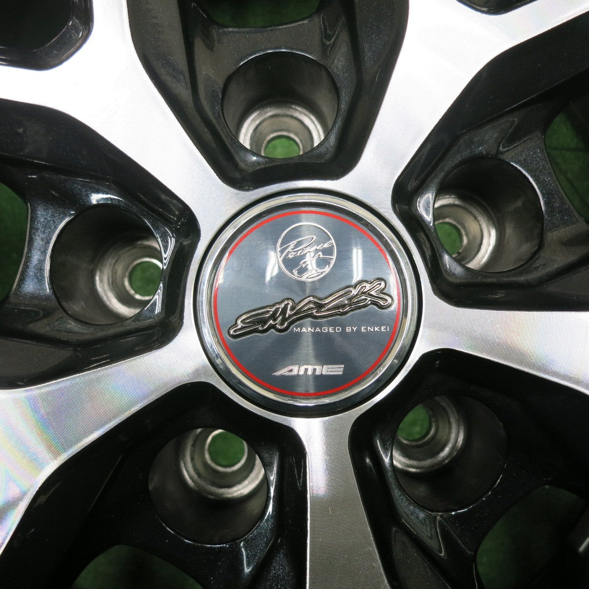 [送料無料] バリ溝！22年！キレイ！9分★スタッドレス 215/60R17 ブリヂストン ブリザック VRX2 SMACK REVILA ENKEI AME スマック レヴィラ エンケイ PCD114.3/5H★4112103NJス