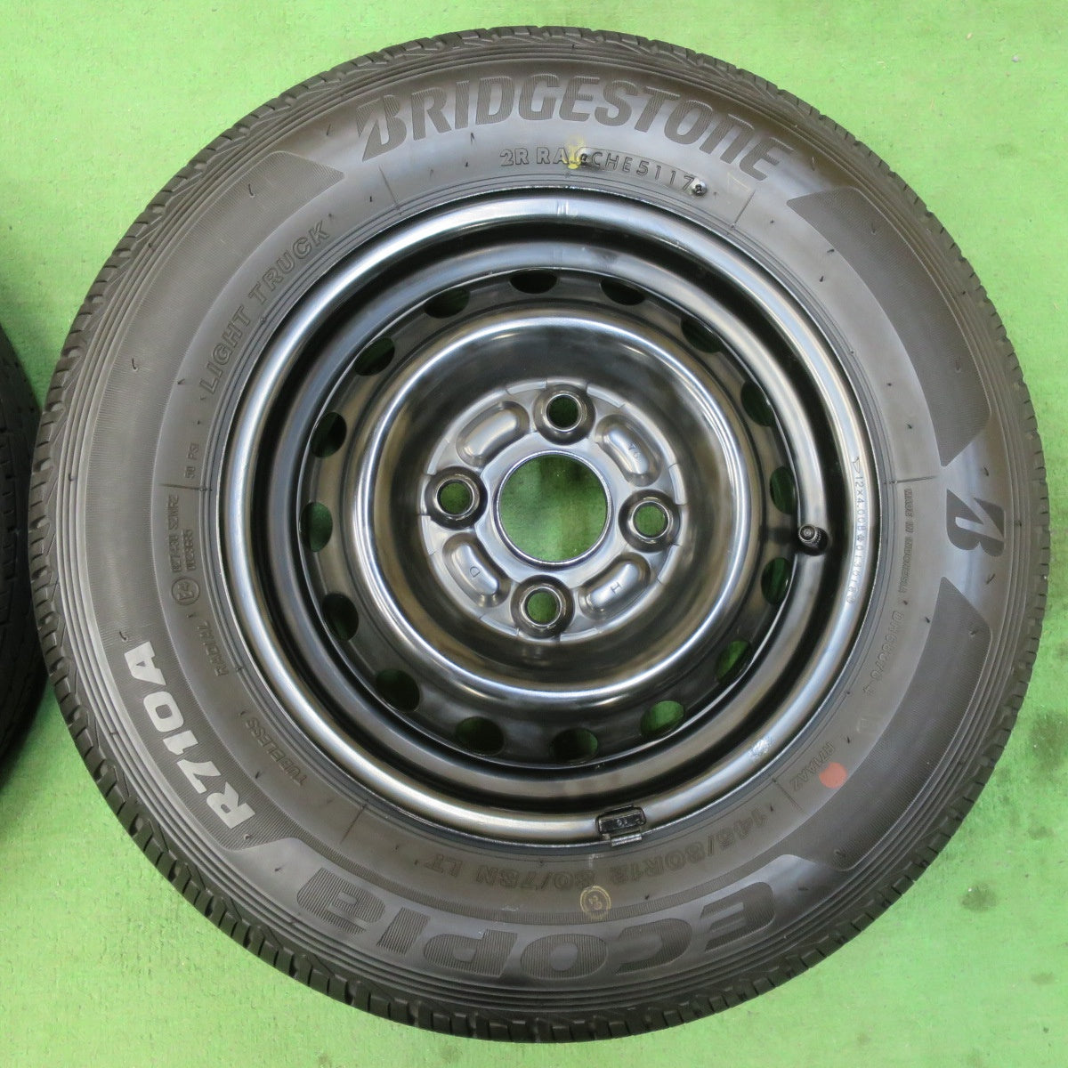 [送料無料] キレイ★ダイハツ ミラ 純正 スチール 145/80R12 80/78N ブリヂストン エコピア R710A 12インチ PCD100/4H★5031203イノ