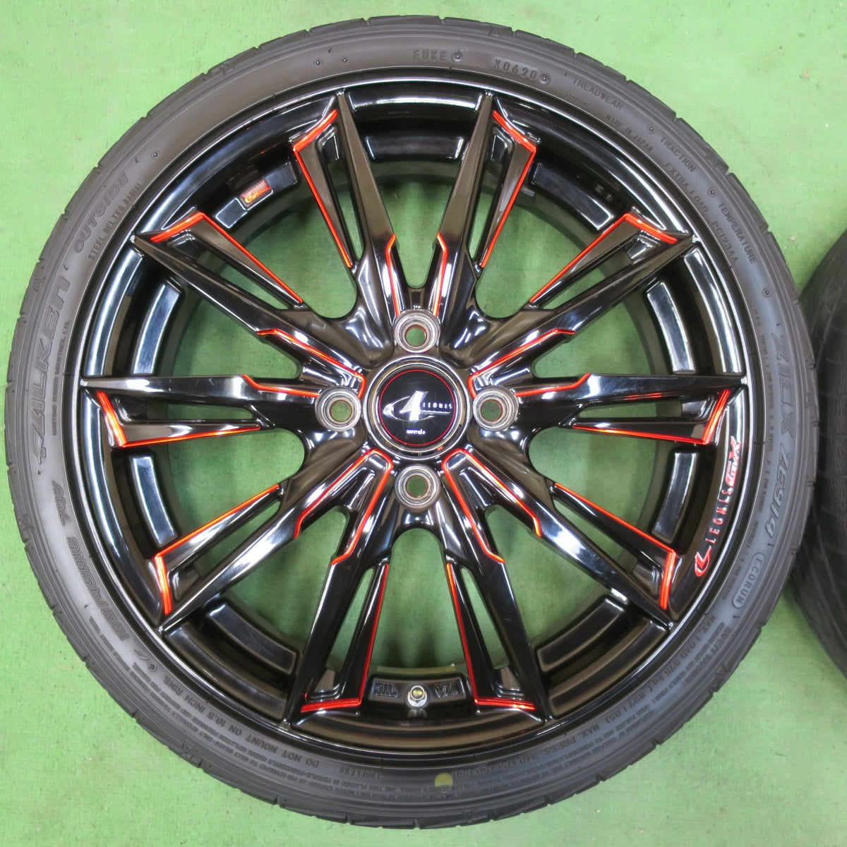[送料無料] 軽四 キレイ★LEONIS GX 165/45R16 ファルケン ジークス ZE914 レオニス 16インチ PCD100/4H★5020901IMノ