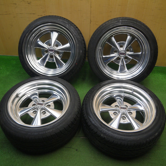 [送料無料] バリ溝！9.5分 レア★AHP C5S AMERICAN HIGH PERFORMANCE クレーガー 205/50R16 ブリヂストン ダンロップ アメリカン ハイパフォーマンス PCD114.3/5H★5030411Hノ