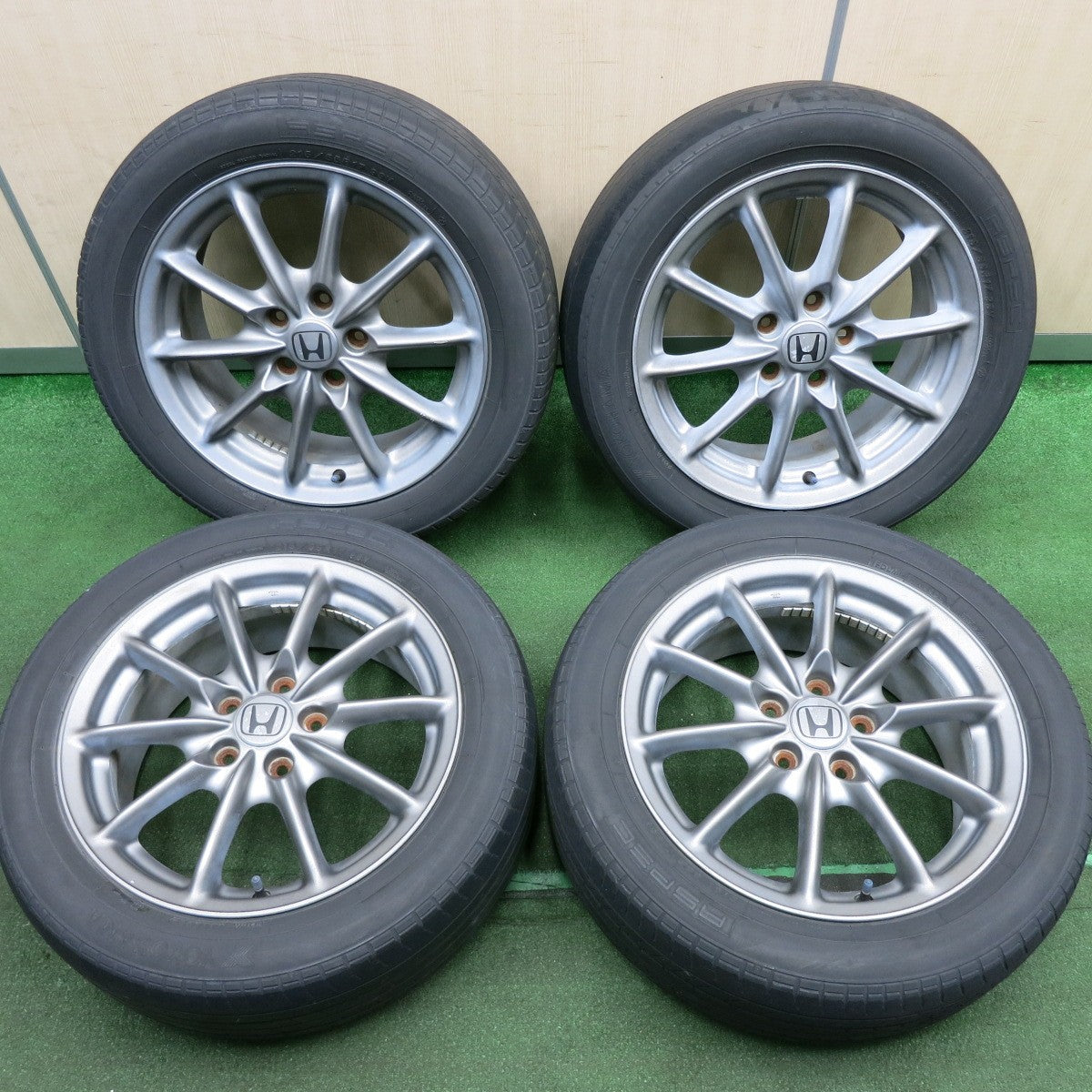 *送料無料* 4本価格★ホンダ RB オデッセイ アブソルート 純正 215/55R17 ヨコハマ ASPEC 17インチ PCD114.3/5H★4032410HAノ