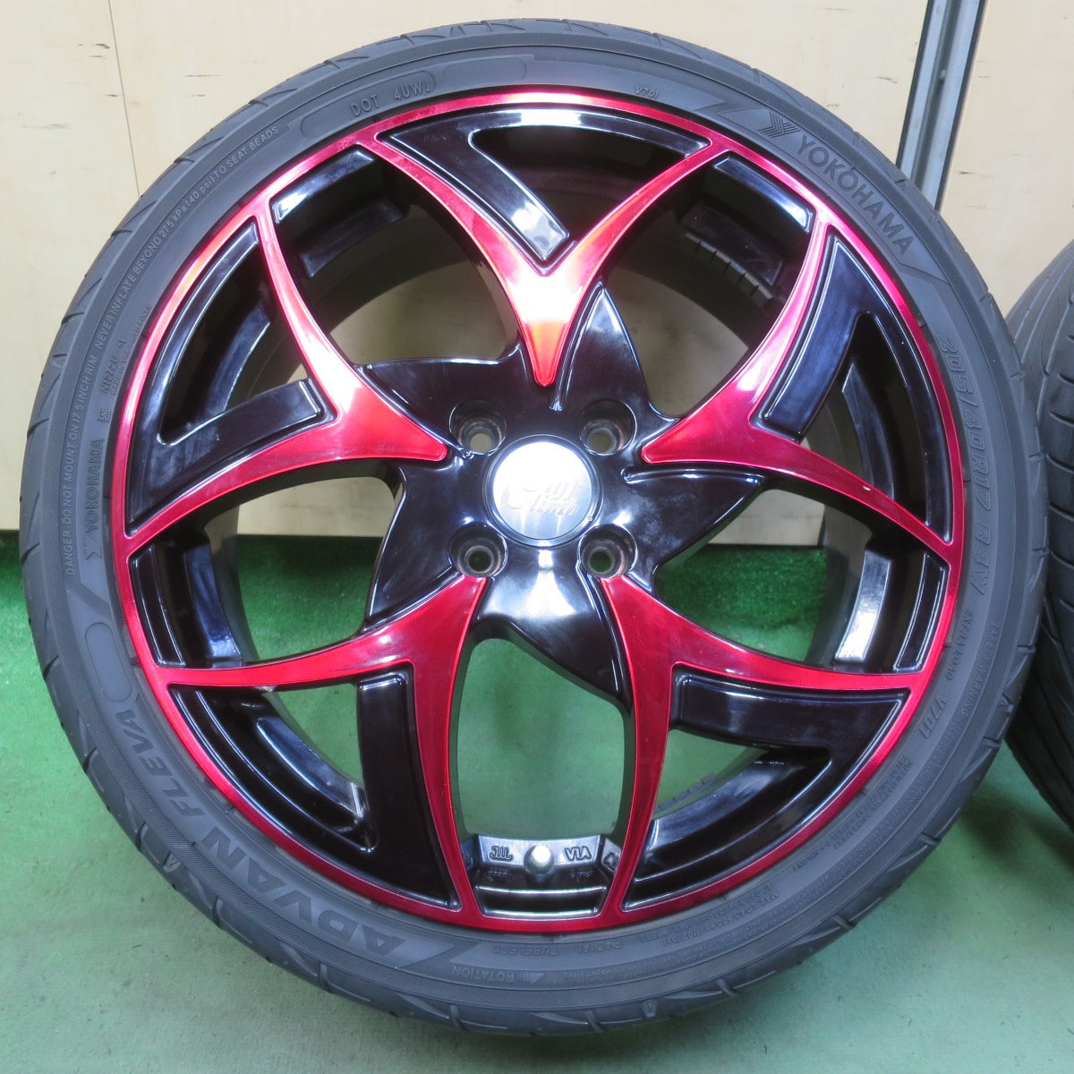 4本価格！23年★Cliff Climb TC-05 205/40R17 ヨコハマ アドバン FLEVA V701 ウィンラン R330 クリフクライム 17インチ PCD100/4H★6053010イノ