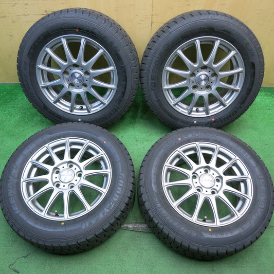 バリ溝！23年！キレイ！9.5分★スタッドレス 195/65R15 グッドイヤー アイスナビ7 ravrion LUMIERE ラブリオン 15インチ PCD114.3/5H★5052503HAス
