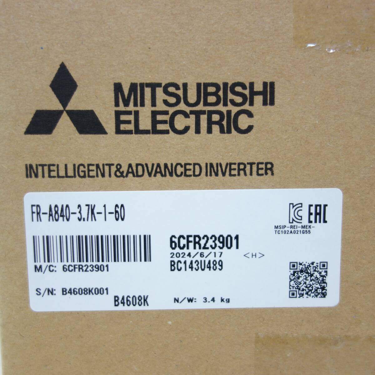 [送料無料] 未使用☆三菱 インバーター FR-A840-3.7K-1-60☆