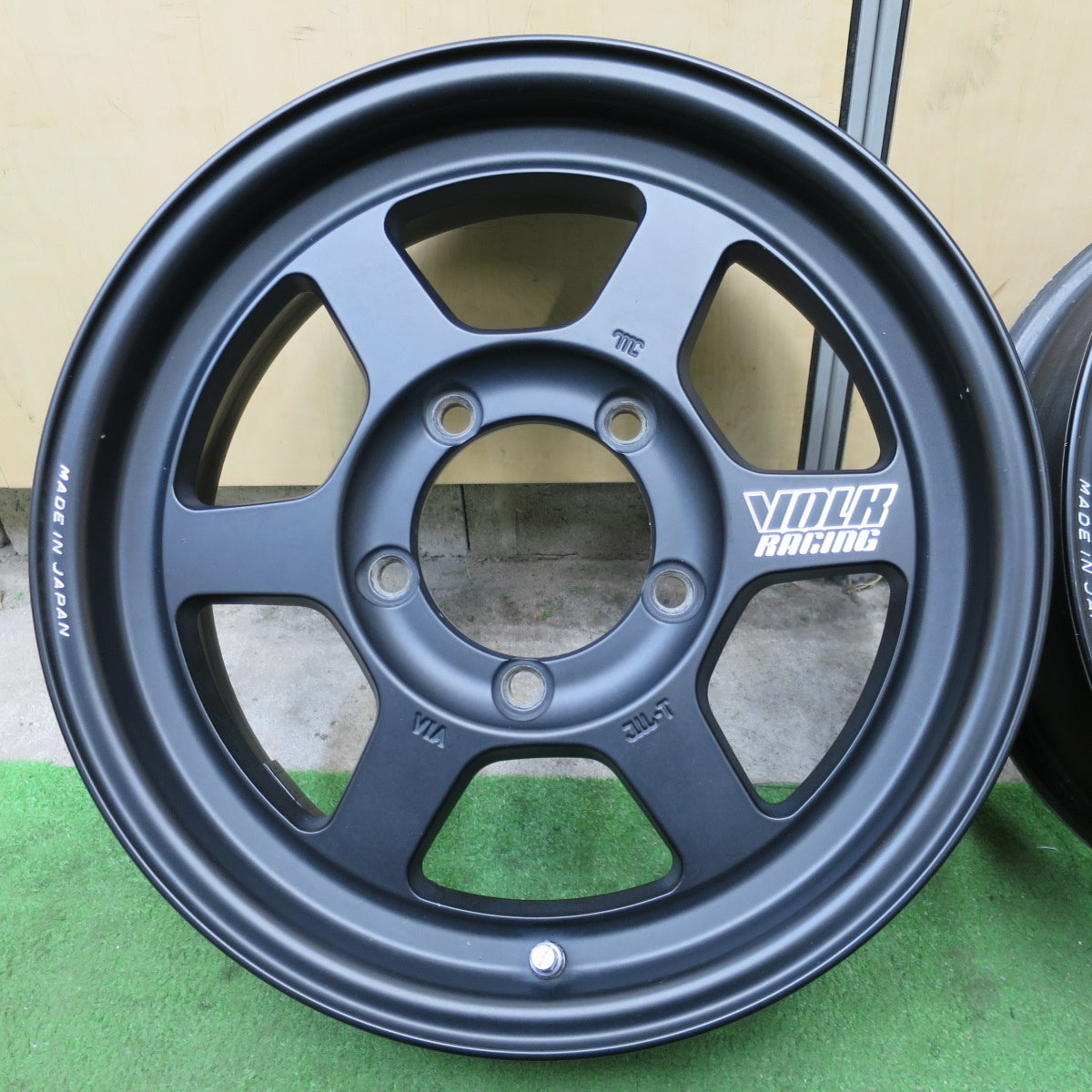 希少！キレイ★RAYS TE37X PM VOLK RACING マットブラック 16インチ ホイール レイズ ボルク レーシング 16×5.5JJ PCD139.7/5H★6031802NGホ