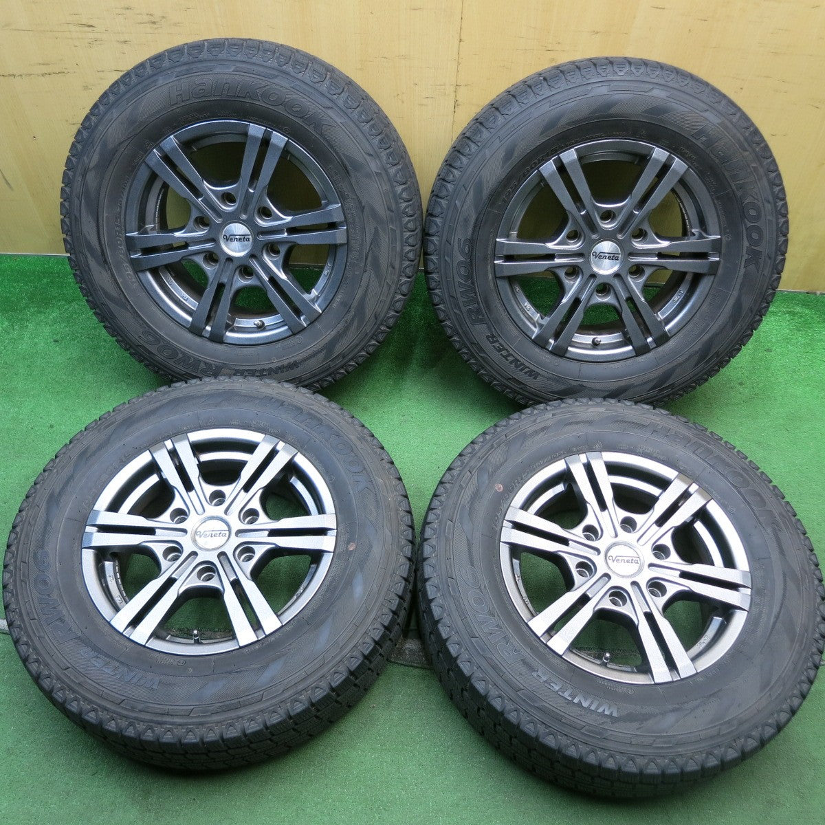 4本価格★ハイエース 等 195/80R15 107/105L スタッドレス ハンコック ウインター RW06 Veneta TS-06 ヴェネタ 15インチ PCD139.7/6H★5071307HAス