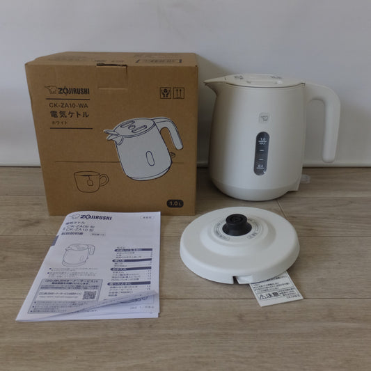 [送料無料] ★象印 ZOJIRUSHI 2024年製 電気ケトル CK-ZA10-WA ホワイト　定格容量 1.0L　100V 50/60Hz 1100W★