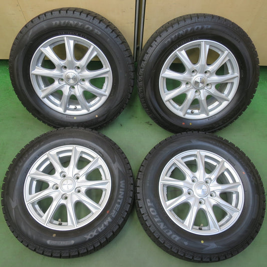 ほぼ未使用！24年！キレイ◎スタッドレス 205/65R15 ダンロップ ウインターマックス WM02 DUFACT デュファクト 15インチ PCD114.3/5H◎6072705イス