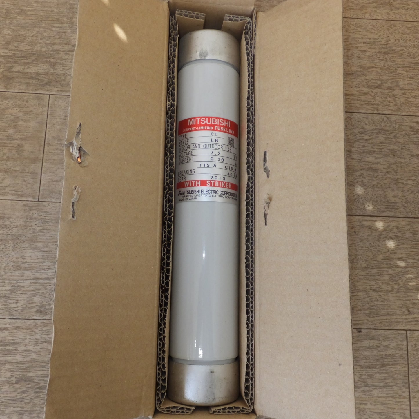[送料無料] 未使用★三菱 MITSUBISHI 電力ヒューズ 限流ヒューズ CL-LB 7.2kV G30A T15A C15A 3本 セット★