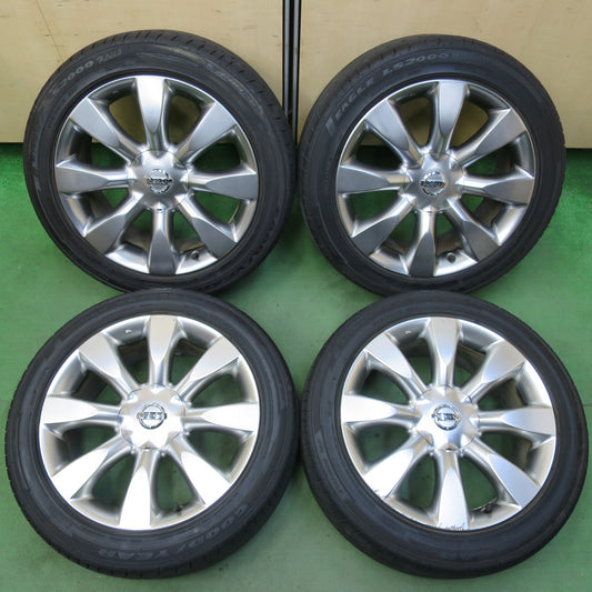 バリ溝！キレイ！8.5分★日産 Y50 フーガ 純正 245/45R18 グッドイヤー イーグル LS2000 hybrid2 18インチ PCD114.3/5H★5082104イノ