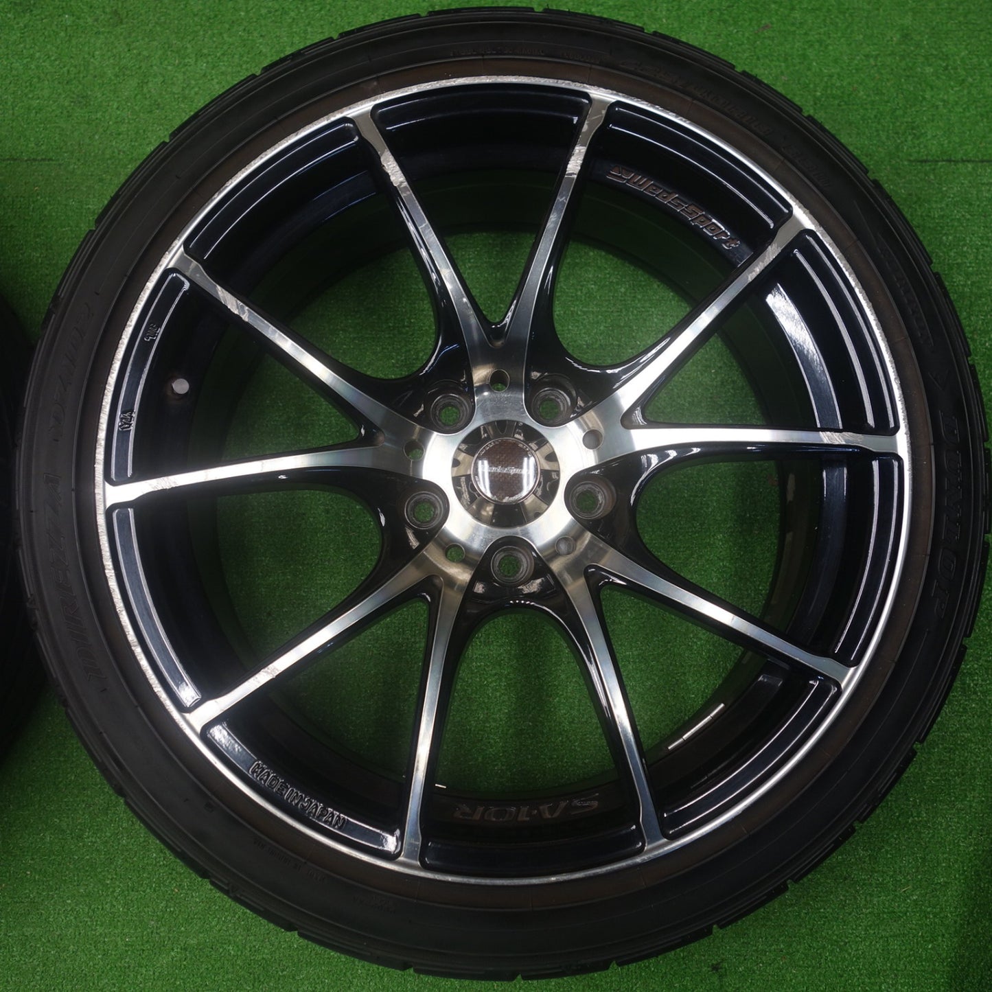 バリ溝！22年！9.5分★WedsSport SA-10R 225/40R18 ダンロップ DIREZZA DZ102 ウェッズスポーツ ディレッツァ 18インチ PCD114.3/5H★6041001KTノ